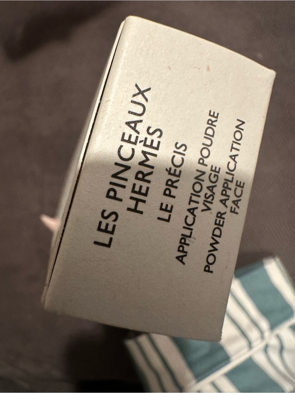 Hermes Makeup Brush in Black, Pink & White with Gold - Picture 5 of 5